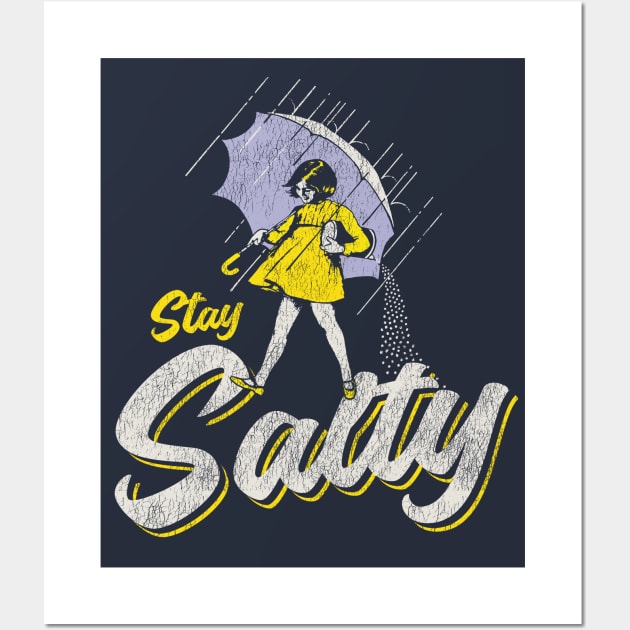 Stay Salty Girl Worn Out Wall Art by Alema Art